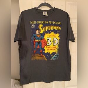 DC Comics Gray Superman Short Sleeve Tee
